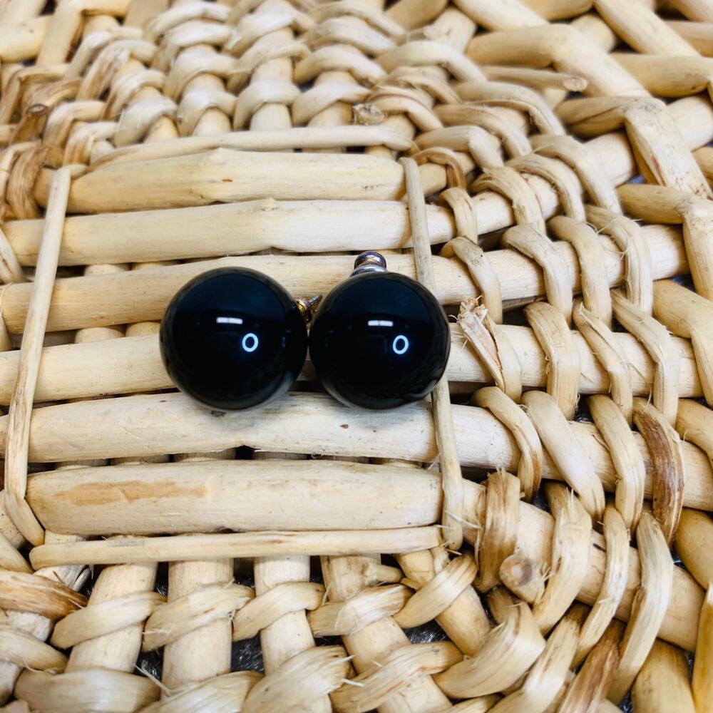 Black Round Studs Plastic 1/2" diameter